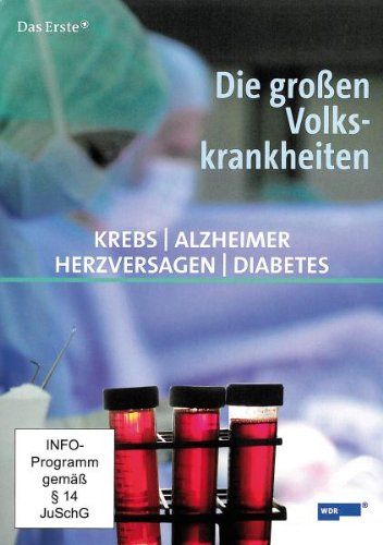 Schuber DIE GROSSEN VOLKSKRANKHEITEN (Krebs, Herzversagen, Diabetes, Alzheimer) 4 DVDs, Gesamtlänge: ca. 180 Minuten von Komplett-Media