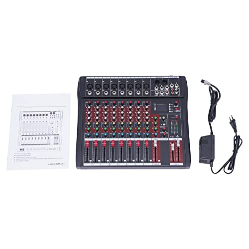 Konfiur CK 8-Channel Audio Mixer, Professionelle Mischpult Behringer Mischpult Mischpult Mit Verstärker Stereo Sound, Mischkonsole Mit Usb Dj für Karaoke Digital Audio Mixer von Konfiur