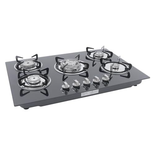 Konfiur Gaskochfeld 5 Flammig, Schwarz Einbauherd Gaskochfeld Gehärtetes Glas Gasherd, Gasherd für Propan- und Erdgas, 770 * 510 mm Konfiur Gaskochfeld 5 Flammig, Schwarz Einbauherd Gaskochfeld Gehärtetes Glas Gasherd, Gasherd für Propan- und Erdgas, 770 * 510 mm von Konfiur