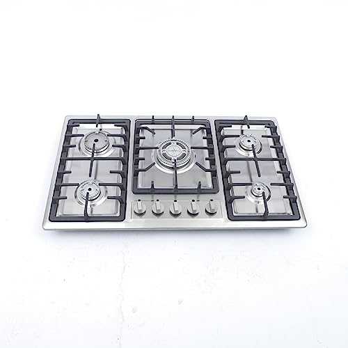Konfiur Wokbrenner Gasherde, 34 Zoll 5 Flammen Edelstahl Gasherd, Gaskochfeld Einbaukochfeld mit 5 Düsene, NG/LPG Erdgas und Propan Gaskochfeld für Haushalten Oder Restaurants, 860 * 500mm Silber Konfiur Wokbrenner Gasherde, 34 Zoll 5 Flammen Edelstahl Gasherd, Gaskochfeld Einbaukochfeld mit 5 Düsene, NG/LPG Erdgas und Propan Gaskochfeld für Haushalten Oder Restaurants, 860 * 500mm Silber von Konfiur