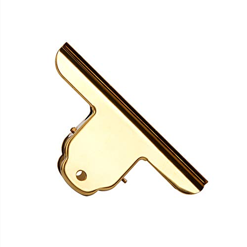 6 Stück Gold Edelstahl Bulldog Papierklammern, große Binder Clips Klemme für Zeichentafel, Malen, Bilder und Büro 103 mm gold von KongEU