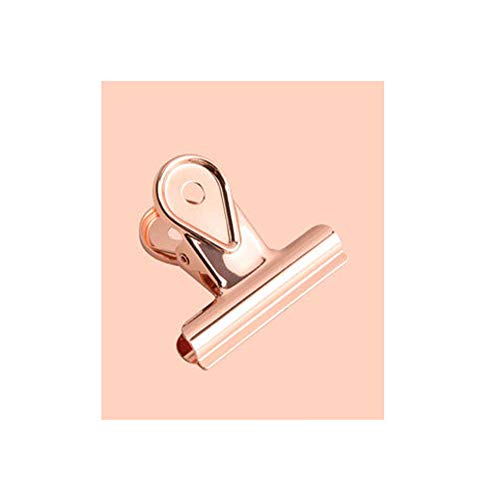 Große Bulldogge Papierklammern, Metall Binder Clips, Ordner, Papier, Geld, Klammern für Tags, Taschen, Geschäfte, Büro und Küche (4er-Pack, 65 mm) rose von KongEU