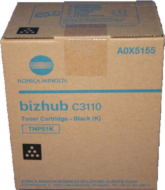 Konica Minolta TNP-51K - Schwarz - Original - Tonerpatrone - für bizhub C3110 (TNP51K) von Konica Minolta