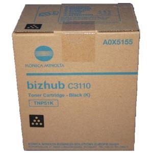 Konica-Minolta Toner TNP-51 Black (A0X5155) VE 1 Stück für bizhub C3110 Bestellartikel, NICHT stornierbar! (A0X5155) von Konica Minolta