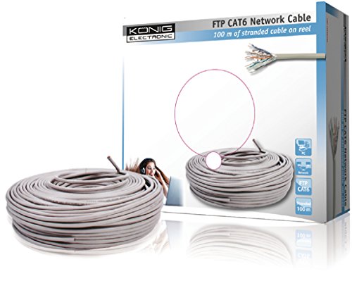 Konig FTP Cat6 geschirmtes Twisted Pair Netzwerk-Patchkabel auf 100 m Spule von Konig