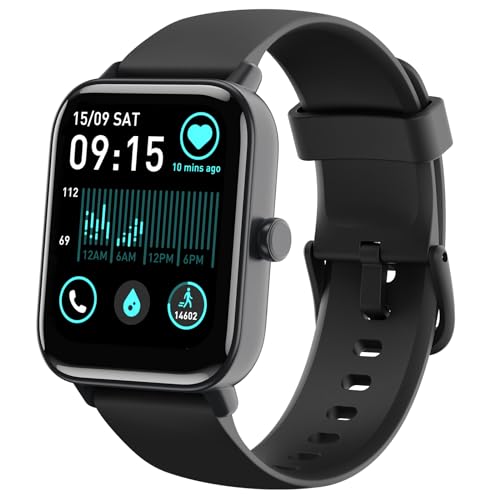 Konitee Smartwatch mit Telefonfunktion, Alexa Integriert, 1.8" Armbanduhr für Damen Herren, Pulsmesser SpO2 Stress Schlafmonitor, 100 Sportmodi, IP68 Wasserdicht Fitnessuhr für Android iOS von Konitee