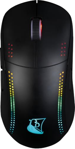 Konix Drakkar Asgard kabellose Gaming-Maus für PC - 600 mAh Akku - 2,4 GHz Empfänger - LED-Hintergrundbeleuchtung - Schwarz Konix Drakkar Asgard kabellose Gaming-Maus für PC - 600 mAh Akku - 2,4 GHz Empfänger - LED-Hintergrundbeleuchtung - Schwarz von Konix