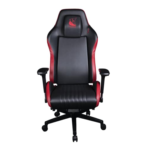 Konix Drakkar Gaming-Bürostuhl Odin - Sitzneigung von 160° - Glattes Kunstleder - Wikinger-Muster - Schwarz und Rot Konix Drakkar Gaming-Bürostuhl Odin - Sitzneigung von 160° - Glattes Kunstleder - Wikinger-Muster - Schwarz und Rot von Konix