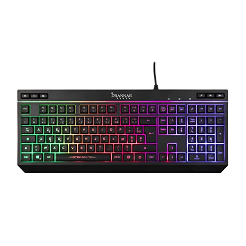 Konix Drakkar Kabelgebundene Gaming-Tastatur mit Spelheim-Membran AZERTY - Anti-Ghosting - Regenbogen-Hintergrundbeleuchtung Konix Drakkar Kabelgebundene Gaming-Tastatur mit Spelheim-Membran AZERTY - Anti-Ghosting - Regenbogen-Hintergrundbeleuchtung von Konix