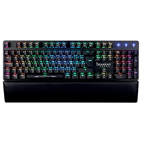 Konix Drakkar Kabelgebundene mechanische Gaming-Tastatur Helheim Elite AZERTY - Volles Anti-Ghosting - RGB-Hintergrundbeleuchtung von Konix