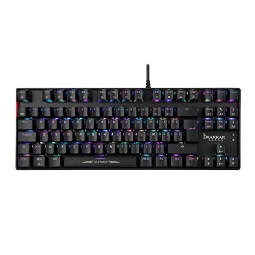 Konix Drakkar Mechanische Alfheim TKL AZERTY Gaming-Tastatur mit Kabel - TKL-Format ohne Nummernblock - RGB-Hintergrundbeleuchtung von Konix