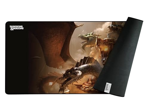 Konix Dungeons & Dragons Gaming - Mauspad XXL 90 x 46 cm - rutschfeste Basis - Motiv Der Aufstieg von Tiamat von Konix