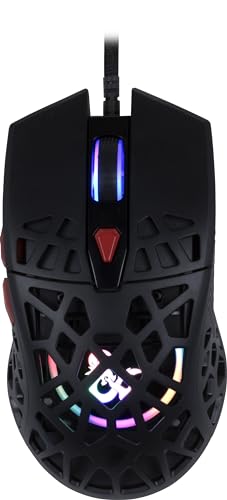 Konix Dungeons & Dragons Kabelgebundene Gaming-Maus Ultra Light 70 g für PC - 7 DPI-Stufen - Rainbow-LED-Hintergrundbeleuchtung - Schwarz Konix Dungeons & Dragons Kabelgebundene Gaming-Maus Ultra Light 70 g für PC - 7 DPI-Stufen - Rainbow-LED-Hintergrundbeleuchtung - Schwarz von Konix