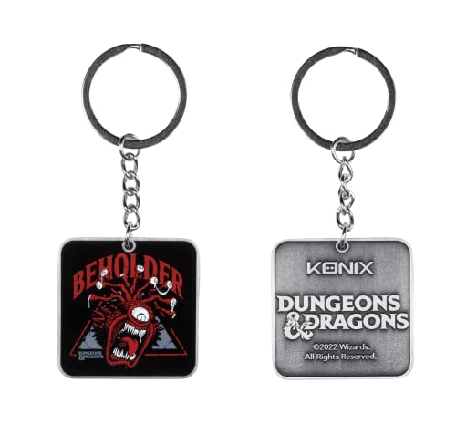 Konix Dungeons & Dragons Schlüsselanhänger - Beholder-Motiv - Schwarz und Rot von Konix