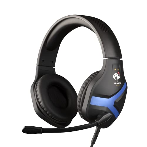 Konix FFF Gaming-Kopfhörer mit Kabel für PS4, PS5, Switch, Xbox One und Series X|S - 45°-Mikrofon - 1,5 m Kabel - 3,5 mm Klinkenstecker - Schwarz und Blau von Konix