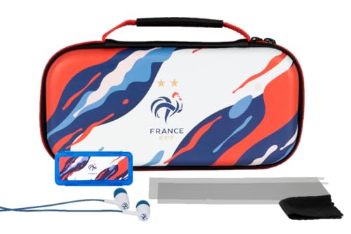 Konix FFF Gaming-Starter Kit Zubehörpaket für Nintendo Switch, Switch Lite und Switch OLED - Tasche - Ohrhörer - Wellenmotiv in Blau, Weiß und Rot Konix FFF Gaming-Starter Kit Zubehörpaket für Nintendo Switch, Switch Lite und Switch OLED - Tasche - Ohrhörer - Wellenmotiv in Blau, Weiß und Rot von Konix