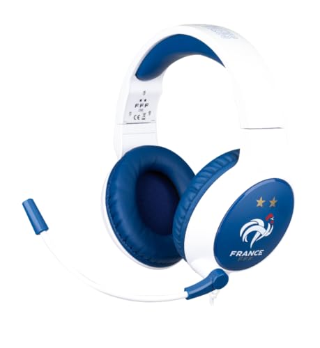Konix FFF Kabelgebundenes Gaming-Headset für PC, PS5, Switch 2 und Xbox Series X|S - Mikrofon - 1,5 m Kabel - 3,5 mm Klinkenstecker - Weiß und Blau von Konix