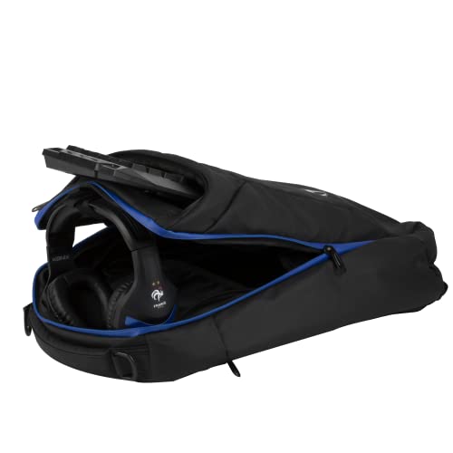 Konix FFF Schutz- und Transportrucksack für tragbaren Gaming-PC 17" - 30 x 18 x 57 cm - 27 l Volumen - Schwarz und Blau von Konix