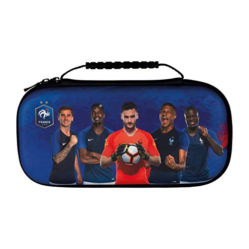 Konix FFF Schutz- und Transporttasche für Nintendo Switch, Switch Lite und Switch OLED - Platz für 8 Spiele - Motiv Französische Fußballnationalmannschaft von Konix