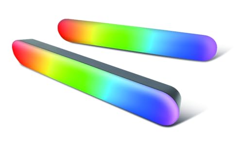 Konix Gaming LED-Leuchtstäbe Flame - RGBIC-Beleuchtung - Musiksynchronisation - Tuya Smart Home - Höhe 30 cm - Kompatibel mit Alexa und Google Home Konix Gaming LED-Leuchtstäbe Flame - RGBIC-Beleuchtung - Musiksynchronisation - Tuya Smart Home - Höhe 30 cm - Kompatibel mit Alexa und Google Home von Konix
