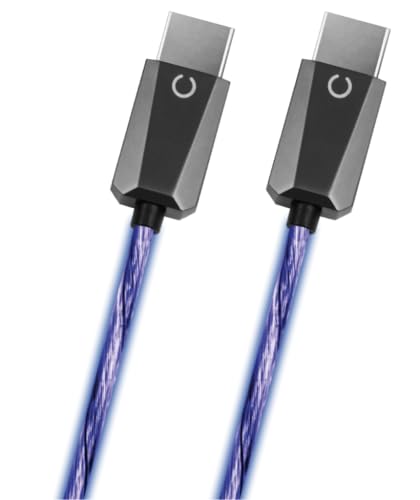 Konix HDMI 2.1-Kabel für PC, PS5, Switch 2 und Xbox Series X|S - Kompatibel mit 4K & 8K - 48 Gbps - 1,2 m Länge - LED blau Konix HDMI 2.1-Kabel für PC, PS5, Switch 2 und Xbox Series X|S - Kompatibel mit 4K & 8K - 48 Gbps - 1,2 m Länge - LED blau von Konix