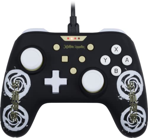 Konix Jujutsu Kaisen Kabelgebundener Controller für Nintendo Switch, Switch OLED und PC - Vibrationsfunktion - 3 m Kabel - Schwarz und Weiß Konix Jujutsu Kaisen Kabelgebundener Controller für Nintendo Switch, Switch OLED und PC - Vibrationsfunktion - 3 m Kabel - Schwarz und Weiß von Konix
