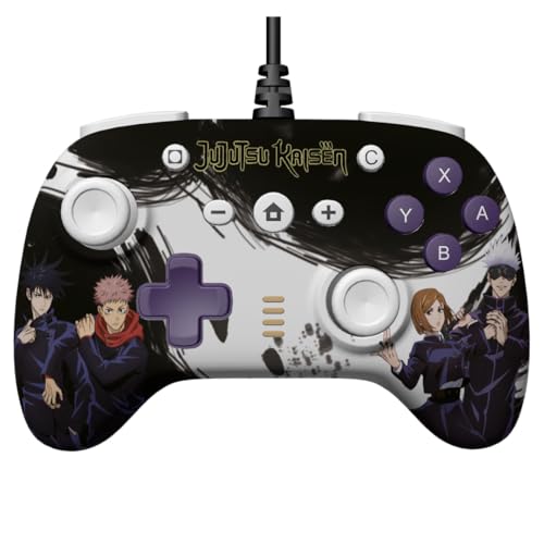 Konix Jujutsu Kaisen Kabelgebundener Controller für Nintendo Switch, Switch OLED und PC - Vibrationsfunktion - 3 m Kabel - Schwarz Konix Jujutsu Kaisen Kabelgebundener Controller für Nintendo Switch, Switch OLED und PC - Vibrationsfunktion - 3 m Kabel - Schwarz von Konix