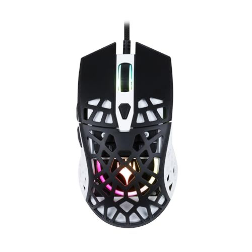 Konix Magic The Gathering Kabelgebundene Gaming-Maus Ultra Light 70 g für PC - 7 DPI-Stufen - LED-Hintergrundbeleuchtung - Schwarz und Weiß Konix Magic The Gathering Kabelgebundene Gaming-Maus Ultra Light 70 g für PC - 7 DPI-Stufen - LED-Hintergrundbeleuchtung - Schwarz und Weiß von Konix