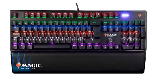 Konix Magic The Gathering Kabelgebundene mechanische Gaming-Tastatur AZERTY - Anti-Ghosting - 20 Lichteffekte - 1,7 m Kabel von Konix