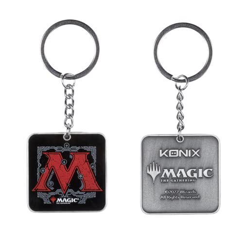 Konix Magic The Gathering Schlüsselanhänger - M-Logo-Motiv - Schwarz und Rot von Konix