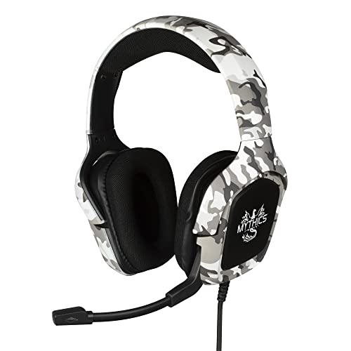 Konix Mythics Ares Camo Gaming - Kopfhörer mit Kabel für PS4, PS5, Switch und Xbox - 45°-Mikrofon - 1,5 m Kabel - 3,5 mm Klinkenstecker - Tarnmuster-Motiv von Konix