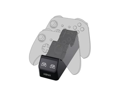 Konix Mythics Doppel-Ladestation für Xbox Series X|S Controller - 2 wiederaufladbare Hochleistungsbatterien inklusive - Schwarz von Konix