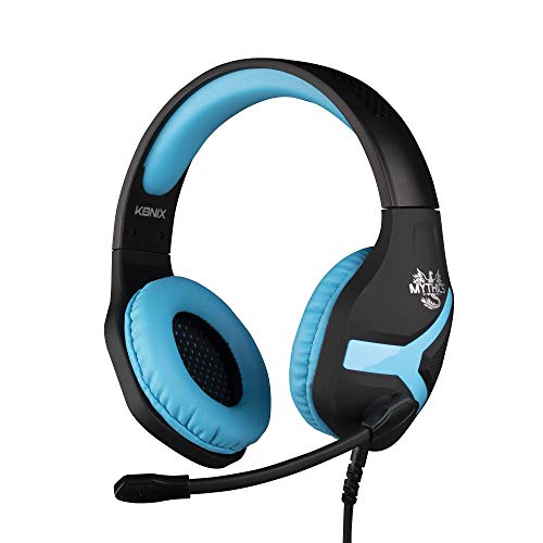 Konix Mythics Gaming-Headset Nemesis für PS4 und PS5 - Mikrofon 45° - 1,5 m Kabel - 3,5 mm Klinkenstecker - Schwarz und Blau von Konix