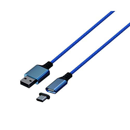 Konix Mythics Magnetisches Ladekabel 2 m Typ A zu C für DualSense PS5 Controller - Schnellladung - blau von Konix