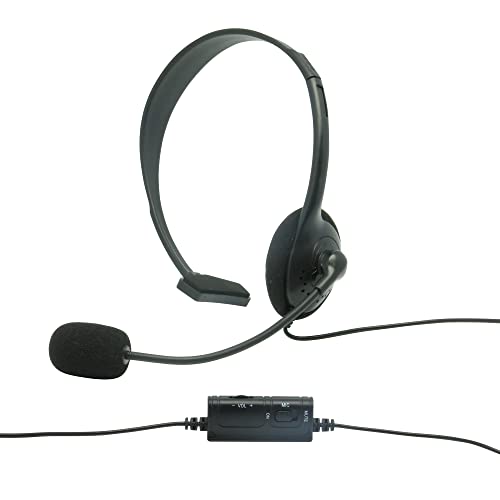 Konix Mythics Monoraurales kabelgebundenes Gaming-Headset M-100 für Xbox One - geräuschunterdrückendes Mikrofon - inkl. Fernbedienung - Schwarz von Konix