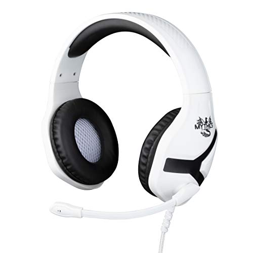 Konix Mythics Nemesis Kabelgebundenes Gaming-Headset für PS5-45°-Mikrofon - 1,5 m Kabel - 3,5 mm Klinkenstecker - Weiß und Schwarz von Konix