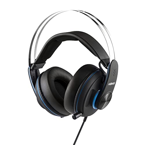 Konix Mythics PS-600 Gaming-Headset mit Kabel für PS4-Konsole, 50-mm-Lautsprecher, flexibles Mikrofon, Schwarz Konix Mythics PS-600 Gaming-Headset mit Kabel für PS4-Konsole, 50-mm-Lautsprecher, flexibles Mikrofon, Schwarz von Konix