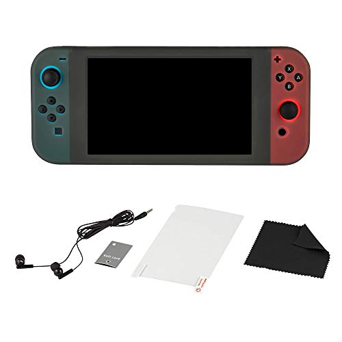 Konix Mythics Protection Pack — Zubehör für Nintendo Switch — Switch-Displayschutz — Gaming-Ohrhörer — Reinigungstuch — blendfreier Glasschutz von Konix