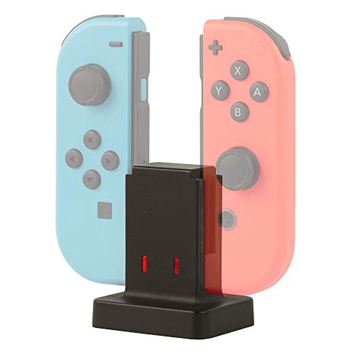 Konix Mythics Schnellladestation für Joy-Con-Controller der Nintendo Switch, Switch Lite und Switch OLED - 50 cm Kabel - Schwarz von Konix