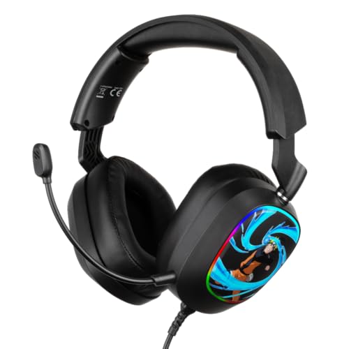 Konix Naruto Shippuden Gaming-Headset mit Kabel 7.1 für PC - 50 mm Lautsprecher - Mikrofon - 2 m USB-Kabel - LED-Hintergrundbeleuchtung - Motiv Naruto Rasengan - Schwarz Konix Naruto Shippuden Gaming-Headset mit Kabel 7.1 für PC - 50 mm Lautsprecher - Mikrofon - 2 m USB-Kabel - LED-Hintergrundbeleuchtung - Motiv Naruto Rasengan - Schwarz von Konix