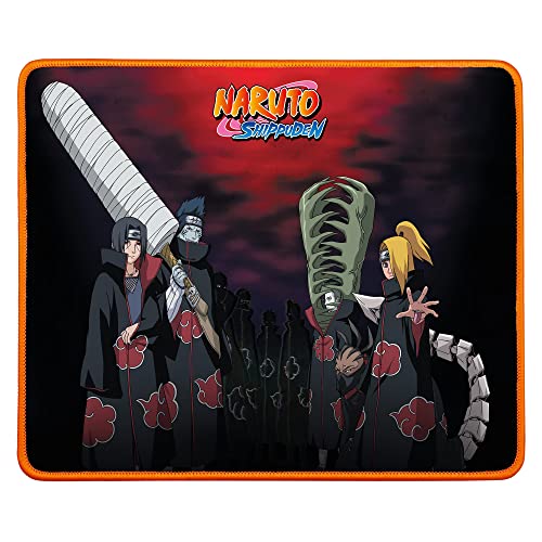 Konix Naruto Shippuden Gaming-Mauspad 32 x 27 cm - rutschfeste Gummibasis - Akatsuki-Motiv von Konix