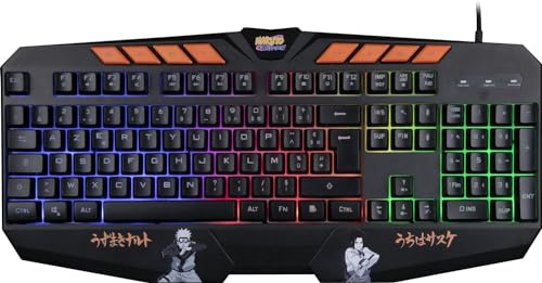 Konix Naruto Shippuden Kabelgebundene Gaming-Tastatur mit Membran AZERTY - Anti-Ghosting - 1,7 m Kabel - Naruto und Sasuke Motiv Konix Naruto Shippuden Kabelgebundene Gaming-Tastatur mit Membran AZERTY - Anti-Ghosting - 1,7 m Kabel - Naruto und Sasuke Motiv von Konix