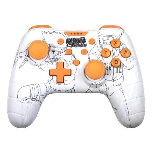 Konix Naruto Shippuden Kabelgebundener Controller für Nintendo Switch, Switch OLED und PC - Vibrationsfunktion - 3 m Kabel - Kakashi-Motiv - Weiß von Konix