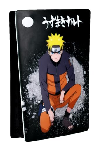 Konix Naruto Shippuden Schutzfront für PS5-Konsole - Silikon - Stoßfest - Kratzfest - Naruto-Motiv - Schwarz von Konix