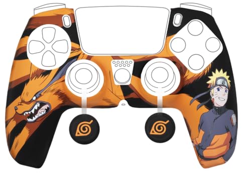 Konix Naruto Shippuden Schutzhülle für DualSense PS5-Controller - Silikon - Daumenstützen - Kurama/Kyûbi und Naruto Motiv - Schwarz Konix Naruto Shippuden Schutzhülle für DualSense PS5-Controller - Silikon - Daumenstützen - Kurama/Kyûbi und Naruto Motiv - Schwarz von Konix