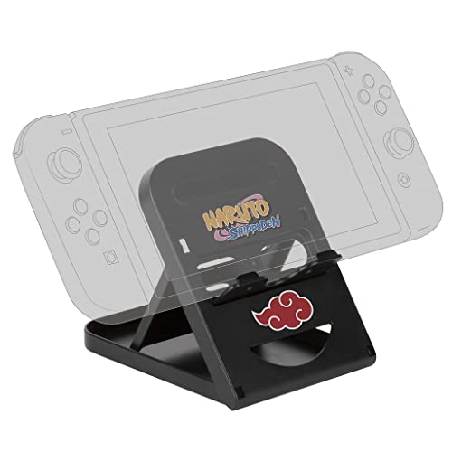 Konix Naruto Shippuden Support Stand für Nintendo Switch, Switch Lite und Switch OLED Konsolen - Akatsuki Wolkenmotiv - Schwarz und Rot von Konix