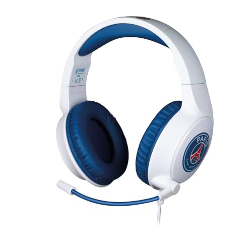 Konix PSG Kabelgebundenes Gaming-Headset für PC, PS5, Switch 2, Xbox Series X|S - 45°-Mikrofon - 1,5 m Kabel - 3,5 mm Klinkenstecker - Weiß und Blau von Konix