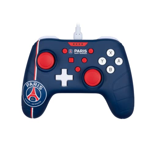 Konix PSG Kabelgebundener Controller für Nintendo Switch, Switch OLED und PC - Vibrationsfunktion - 3 m Kabel - Blau, Weiß und Rot Konix PSG Kabelgebundener Controller für Nintendo Switch, Switch OLED und PC - Vibrationsfunktion - 3 m Kabel - Blau, Weiß und Rot von Konix