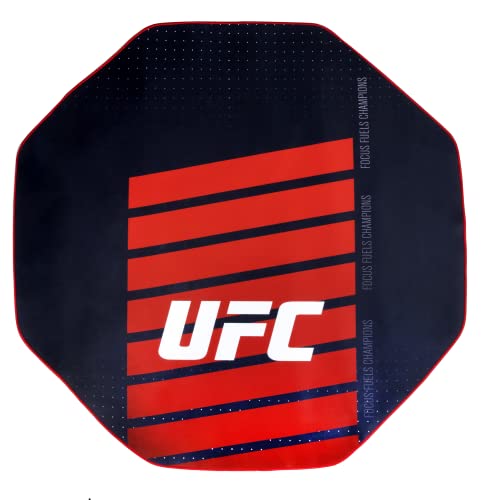 Konix UFC Bodenmatte 98 x 98 cm für Gaming-Bürostuhl - Rutschfeste Beschichtung - Schwarz und Rot. von Konix