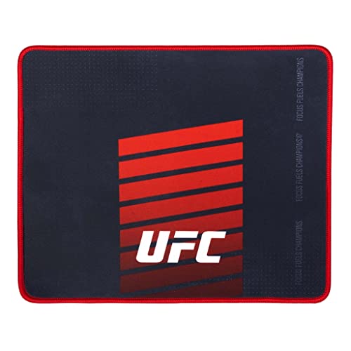 Konix UFC Gaming-Mauspad 32 x 27 cm - Ultrafeine 3D-Silikonoberfläche - rutschfeste Gummibasis - Schwarz und Rot von Konix
